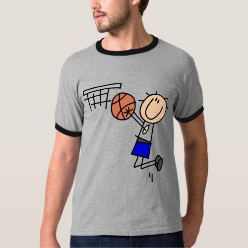 Basketball Jump Shot Blue T_shirts and Gifts