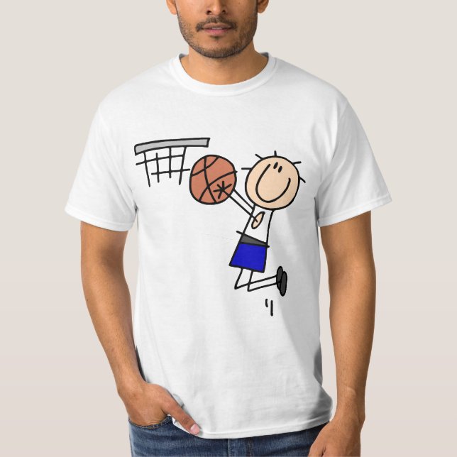 Basketball Jump Shot Blue T-shirts and Gifts (Front)