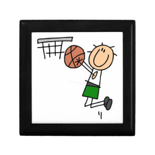 Basketball Jump Shot Green T-shirts and Gifts Jewelry Box