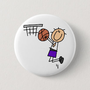 Basketball Jump Shot - Purple Tshirts and Gifts Pinback Button