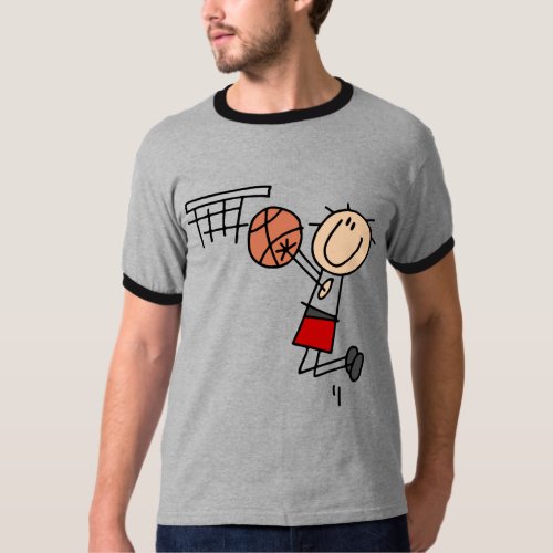 Basketball Jump Shot Red Tshirts and Gifts