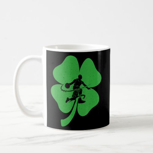 Basketball Just St Patricks Day Retro Shamrock Ir Coffee Mug