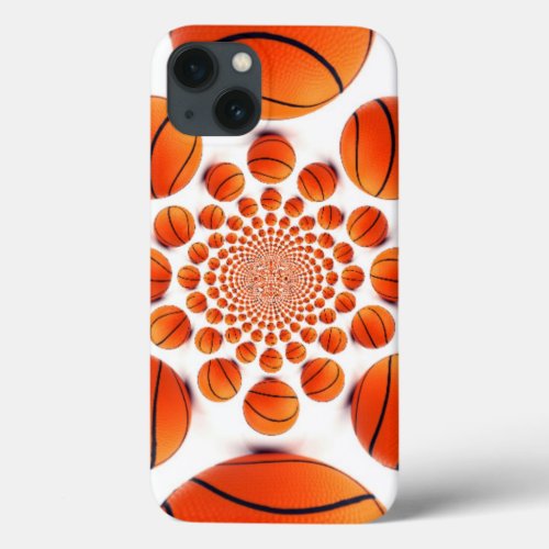 Basketball Kaleidoscope Artistry in Every Dribble iPhone 13 Case