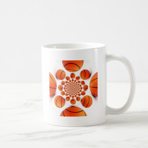 Basketball Kaleidoscope Artistry in Every Dribble Coffee Mug