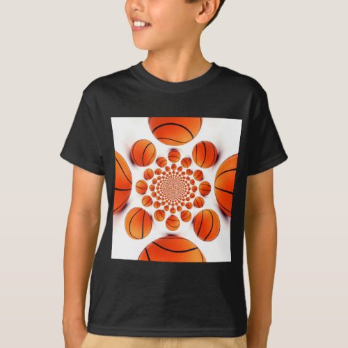 Basketball Kaleidoscope Artistry in Every Dribble T_Shirt