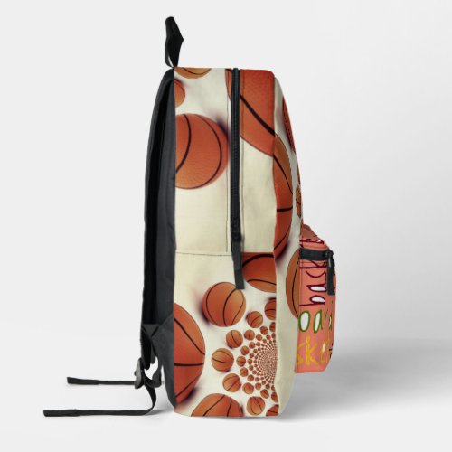 Basketball Kaleidoscope Game of Champions Printed Backpack
