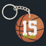 Basketball Keychain<br><div class="desc">Basketball keychain with custom name by WRKDesigns.</div>