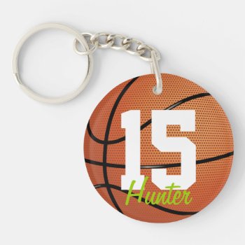 Basketball Keychain by wrkdesigns at Zazzle