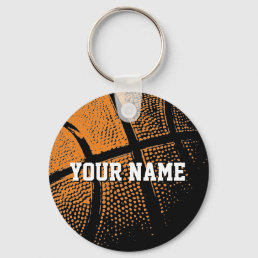 Basketball keychain gift with custom name