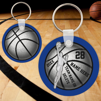 Basketball Keychains  4 Text Boxes And Your Colors Keychain by LittleLindaPinda at Zazzle