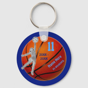 Basketball Keychains Your YEAR, NUMBER, NAME, TEAM