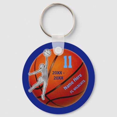 Basketball Keychains Your YEAR NUMBER NAME TEAM