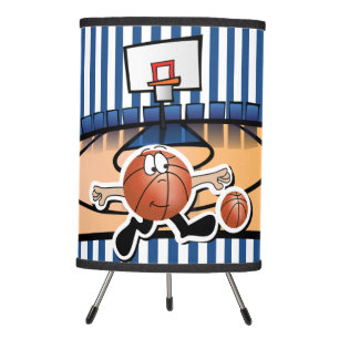 Basketball Kid Choose your Background Color Tripod Lamp