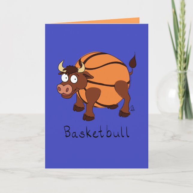 Basketball Kids Cartoon Card (Front)