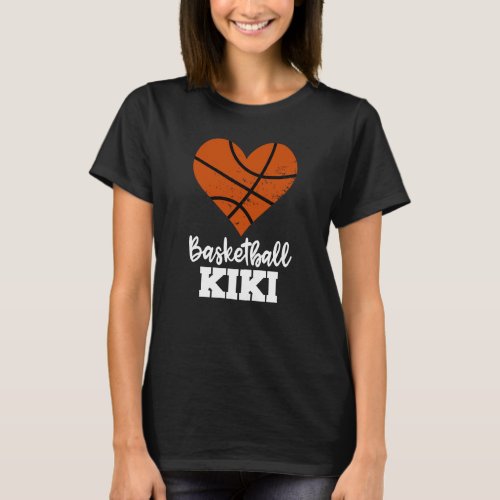 Basketball Kiki Basketball Heart Grandma Kiki T_Shirt