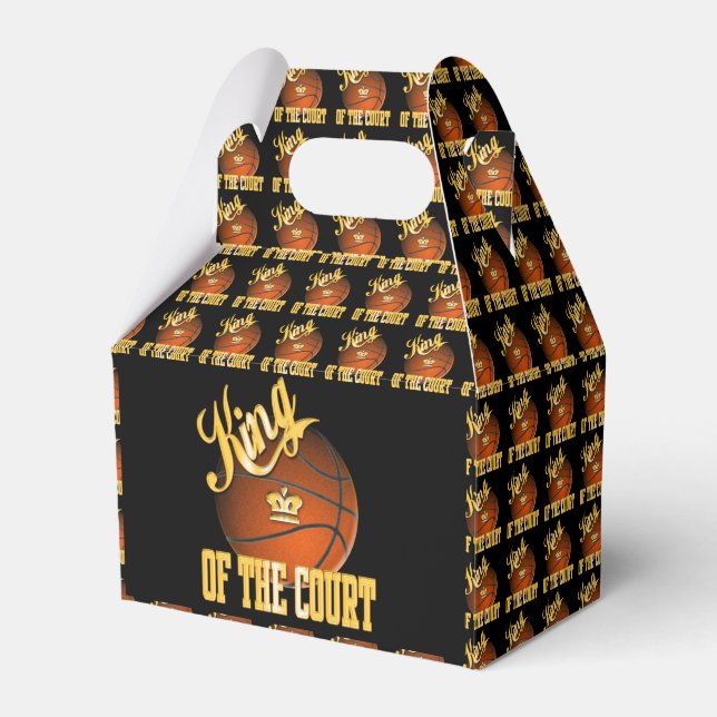 Basketball King of the Court Favor Boxes (Front Side)