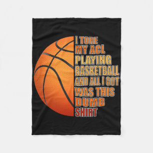 Basketball Knee Ligament Injury Fun Fleece Blanket