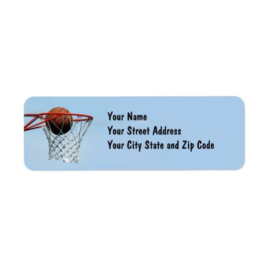 Basketball. Label | Zazzle.com