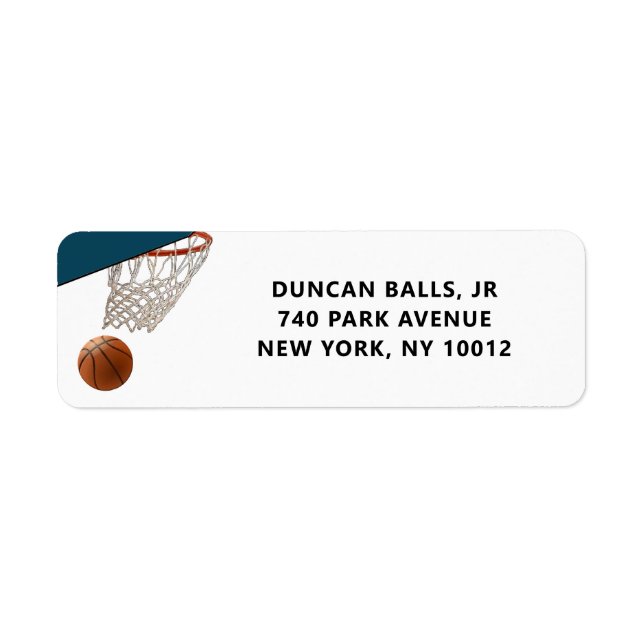 Basketball Label (Front)