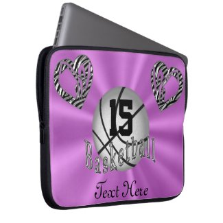 Basketball Laptop Case with Her NUMBER and NAME