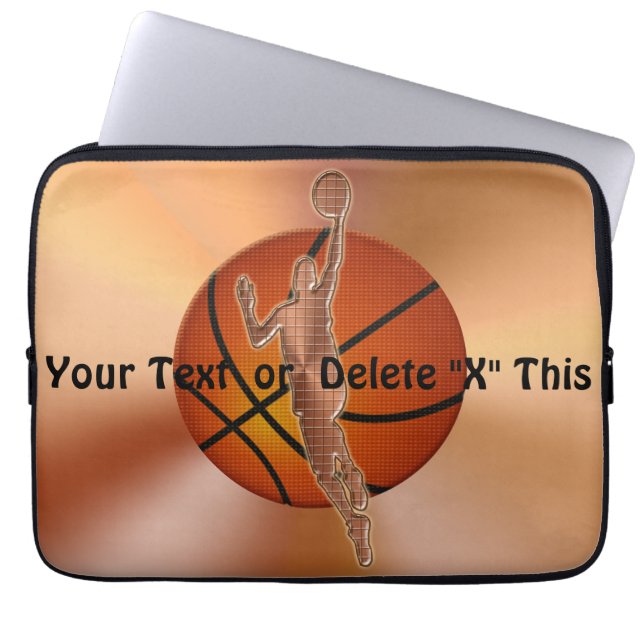 Basketball Laptop Sleeve Basketball Gifts for Guys (Front)