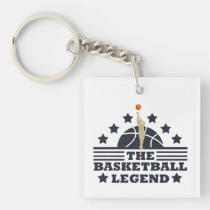Basketball legend player for coach keychain