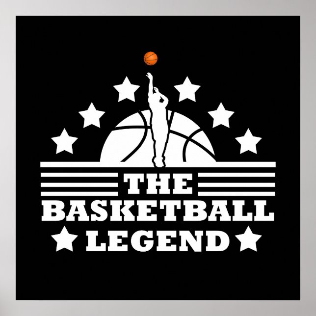 Basketball legend player for coach poster (Front)