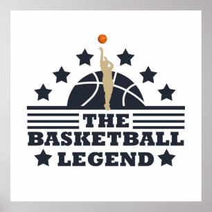 Basketball legend player for coach poster