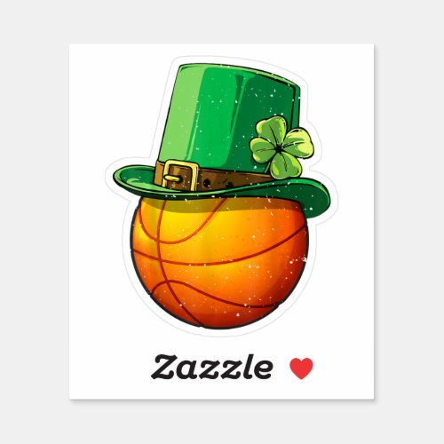Basketball Leprechaun Shamrock St Patricks Day Sticker