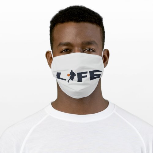 basketball life adult cloth face mask