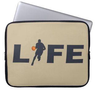basketball life laptop sleeve