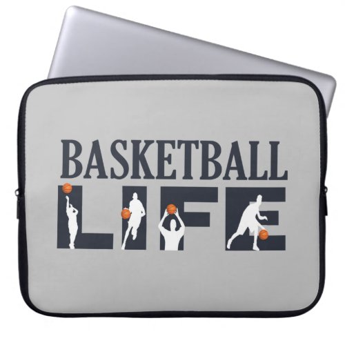 basketball life laptop sleeve