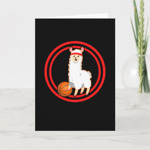 Basketball Llama Card