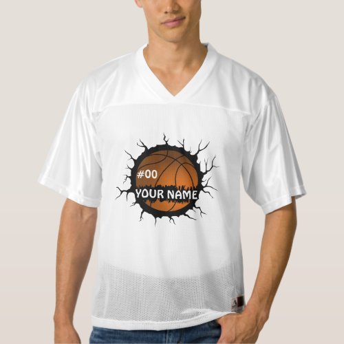 Basketball Logo Basketball Custom Name Mens Football Jersey