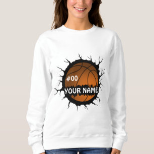 Basketball Logo, Basketball Custom Name Sweatshirt
