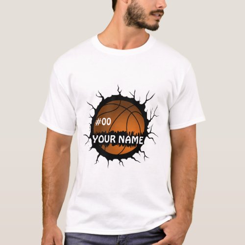Basketball Logo Basketball Custom Name T_Shirt