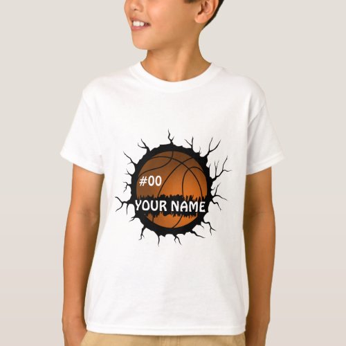 Basketball Logo Basketball Custom Name T_Shirt