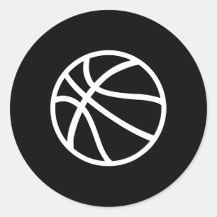 Basketball logo  classic round sticker