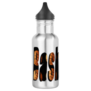 Basketball Logo Made From Basketballs, Stainless Steel Water Bottle