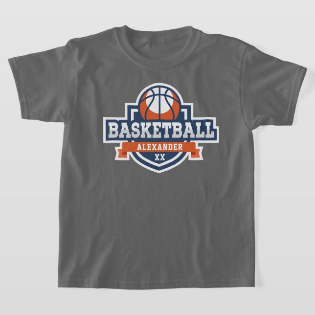 Basketball Logo Personalize T-Shirt (Laydown)