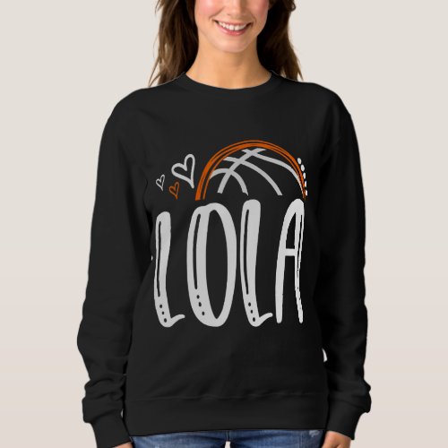 Basketball LOLA Distressed Ball Hearts Sweatshirt