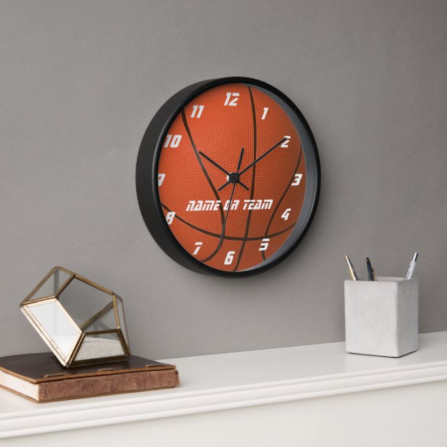 Basketball Look Personalized Wall Clock (Office)