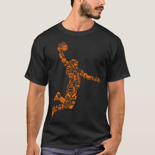 Basketball Looks Red basketball gift  T_Shirt