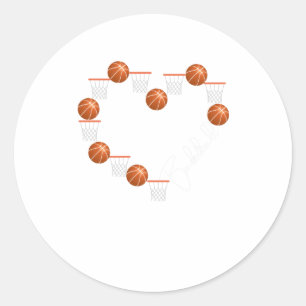 Basketball Love 1 Classic Round Sticker