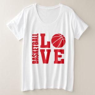 Basketball Love, Basketball Plus Size T-Shirt