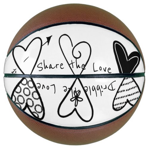 Basketball Love Black Hearts Share the Love