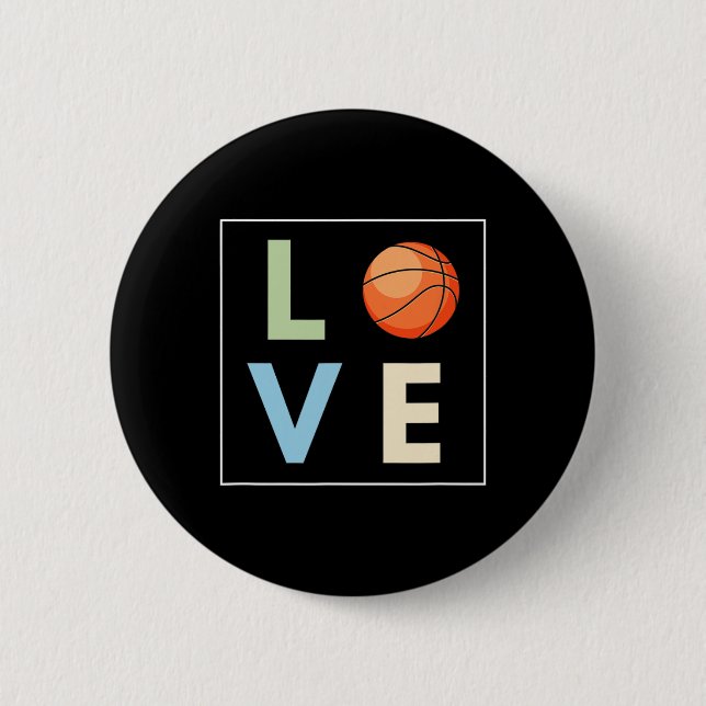 Basketball Love  Button (Front)