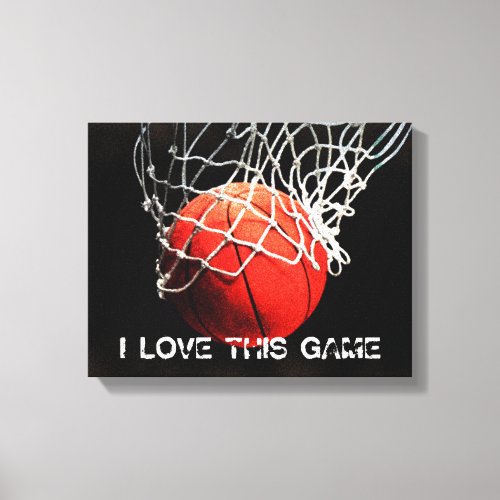 Basketball Love Canvas Print