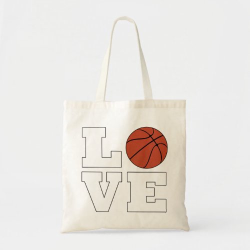 Basketball LOVE Cute Basketball Player Tote Bag