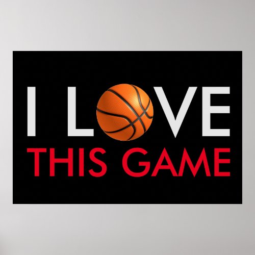 Basketball Love Game Poster